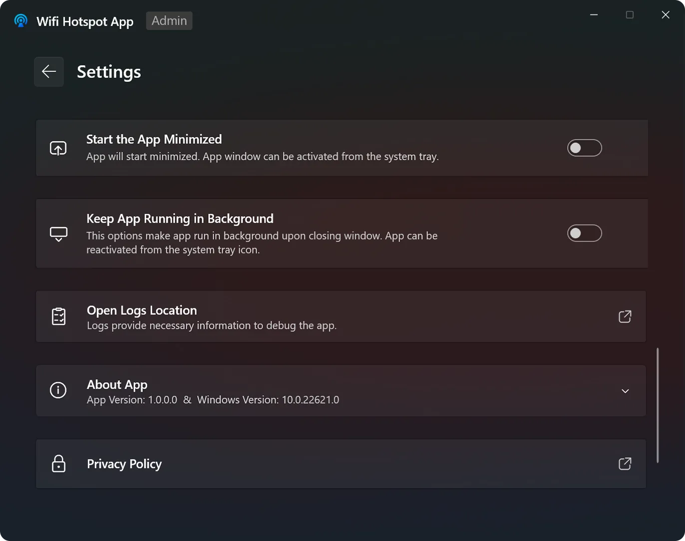 Screenshot of Connected Devices